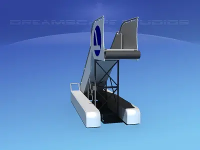 Airport Stairs Eastern 2 3D model