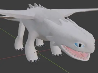 Light Fury 3d model 3D model