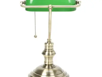 Warwick Metallic Bankers Lamp Free 3D model