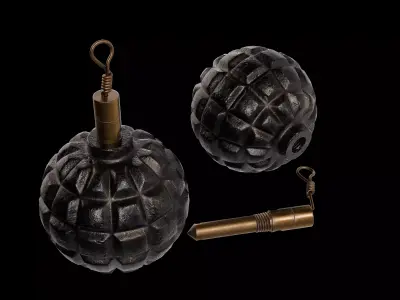 Kugelhandgranate Model 1913 Low-poly 3D model