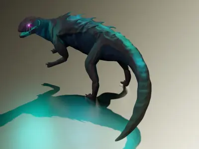 Indominus Rex or Indo Raptor model Xenomorph Low-poly 3D model