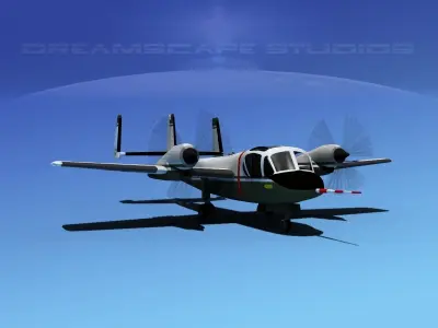 Grumman OV-1D Mohawk V09 3D model