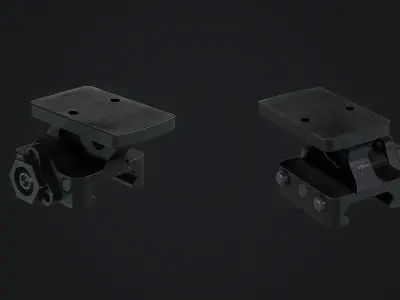 RDS Trijicon Adjustable RMR  and Trijicon Quick Release Mount Low-poly 3D model