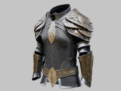 Sci-fi Armor Set - Modular Design Low-poly 3D model