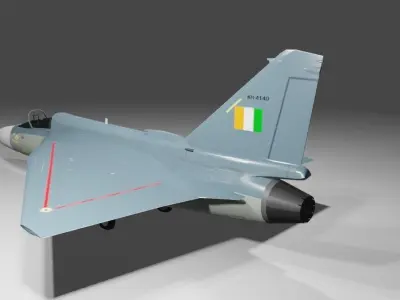 Indian Airforce HAL LCA Tejas 3D model Low-poly 3D model