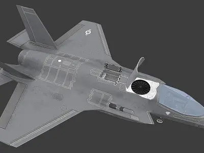 F35 B Lightning Low-poly 3D model