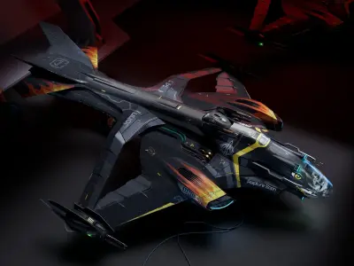 Realistic Space Superiority Fighter Low-poly 3D model