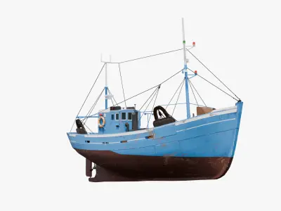 Fishing Boat  Low-poly 3D model
