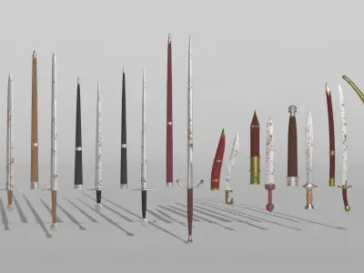 Ancient and Medieval Swords 3D Model Collection