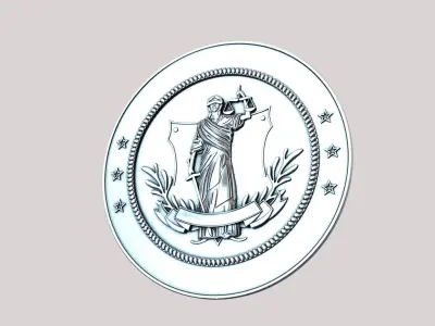 United States District Court seal 3D print model
