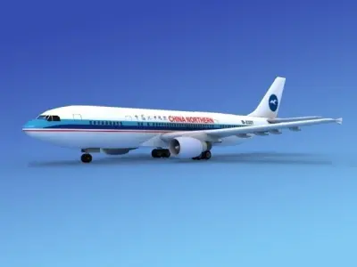 Airbus A-300 China Northern 3D model