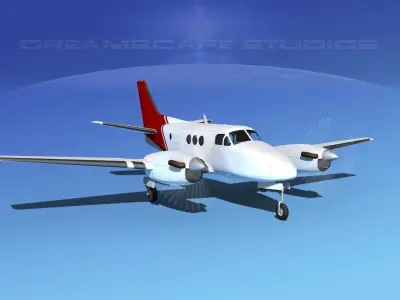 Beechcraft King Air C100 V07 3D model