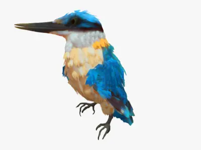 Bird Animation Low-poly 3D model
