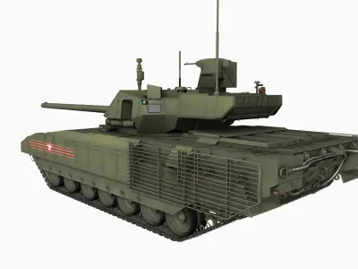 T-14 Armata Russian MBT Game Model PBR Low-poly 3D model