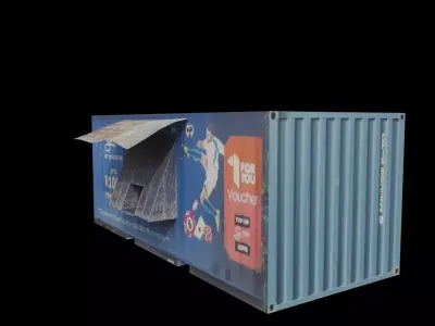 containers shipping container Free low-poly 3D model