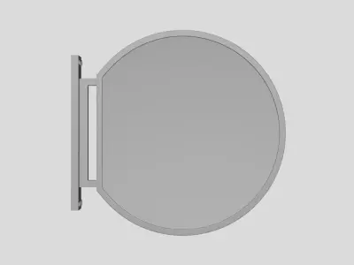 Signboard Oval - Geometry Only No Textures No Materials 3D model