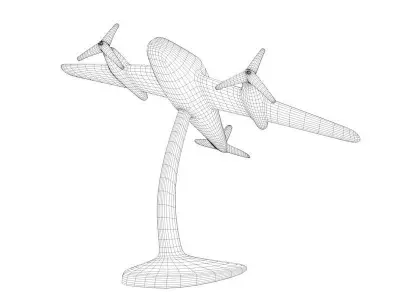 Plane statue 3D model
