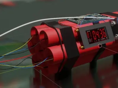 Bomb explosive Free 3D model