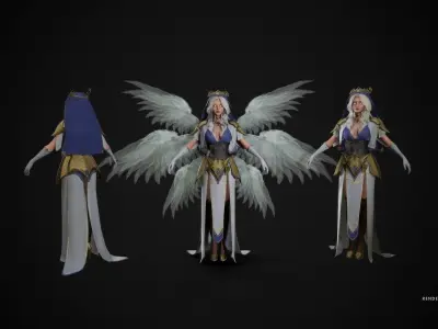 Seraphim Low-poly 3D model