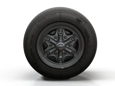 Truck highpoly wheels 3D model