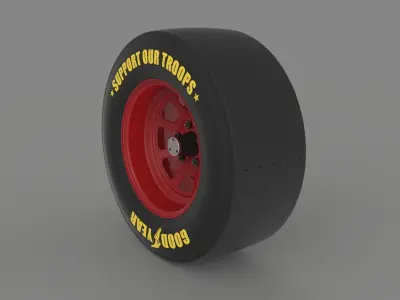 NASCAR wheel 3D model