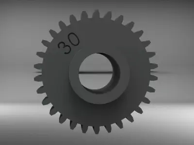 30 THEETH SPUR GEAR Free 3D model