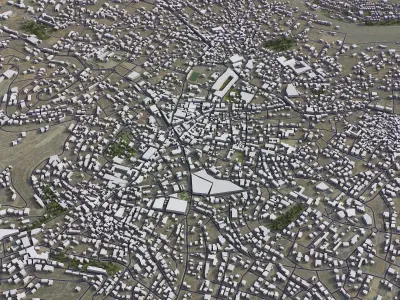 Ramallah - 3D City Model Low-poly 3D model