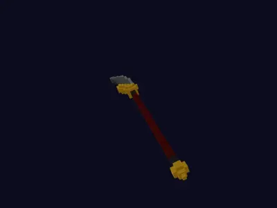 Voxel Polearm 5 - 3D Lowpoly Weapons Low-poly 3D model