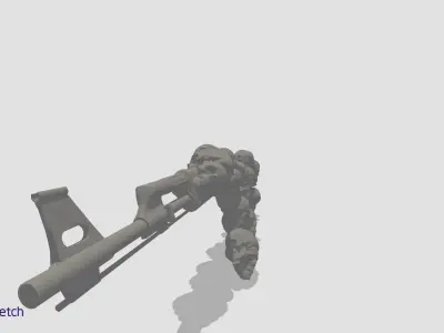 ak skull skin 3D model