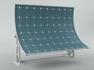 Solar panel 02 rotative 3D model