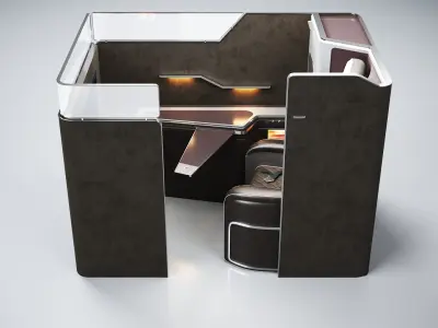 First Class Passenger Seat Vray 3D model  3D model