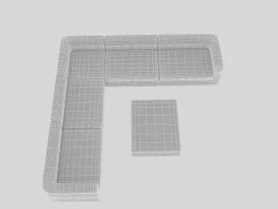 garden armchair Low-poly 3D model