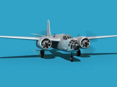 Douglas A-20E Havoc V00 3D model