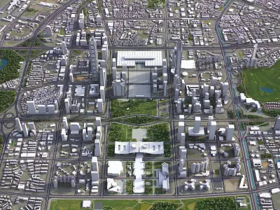 Shenzhen Low-poly 3D model