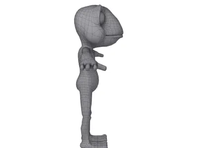 Frog cartoon 02 3D model