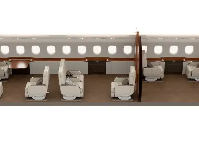 Buisiness jet interior  3D model