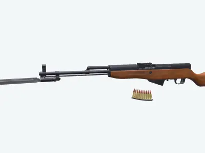 SKS Karabin Low-poly 3D model