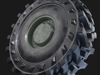 Military Vehicles Wheel 3D model 3D model