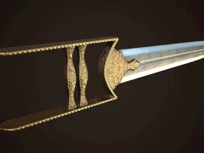 Assassin Blade 03 Low-poly 3D model