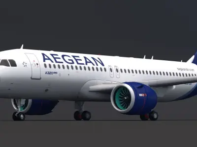 Aegean Airlines A320 NEO 3D model