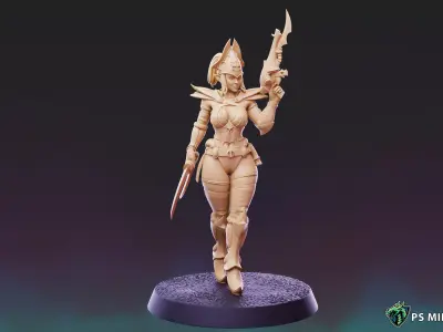 Dark Space Elves - Witches - Pose 2 3D print model