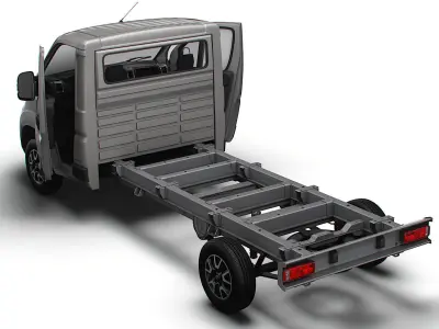 Opel Movano Chassis Truck SCab 4035WB HQInterior 2023 3D model