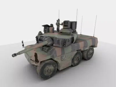 Nexter Jaguar Military Vehicle Low-poly 3D model