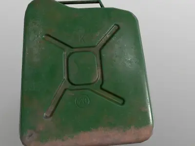 Gasoline Jerry Can Low-poly 3D model