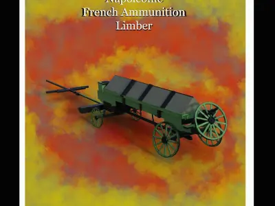 French Ammunition Limber 3D model