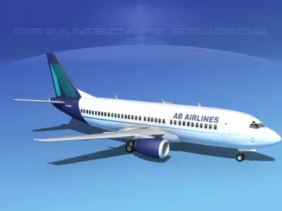 Boeing 737-300 AB Airlines 3D model