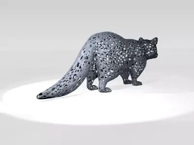 Raccoon Voronoi 3D model