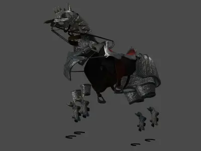 Horse armor PBR Low-poly 3D model