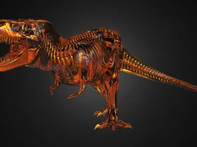 Amber T-Rex - Sculpture - FREE Free 3D model