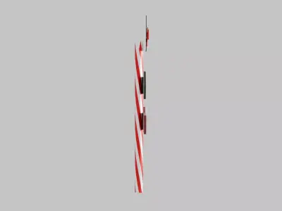 Christmas Outdoor Sign Post Low-poly 3D model